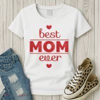 Best Mom Ever Heart Gift Women's T-Shirt thumb 3