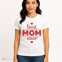 Best Mom Ever Heart Gift Women's T-Shirt thumb 4
