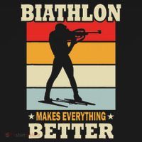 Biathlon Makes Everything Better Biathlon USA-Made Doggie Bandana thumb 2