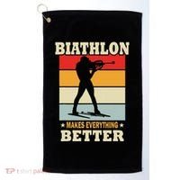 Biathlon Makes Everything Better Biathlon Golf Towel thumb 0