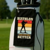 Biathlon Makes Everything Better Biathlon Golf Towel thumb 2