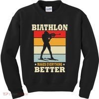 Biathlon Makes Everything Better Biathlon Kids Sweatshirt thumb 0