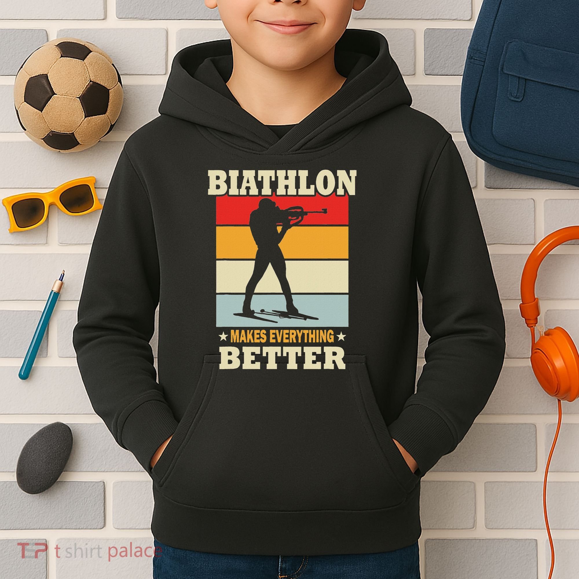 Biathlon Makes Everything Better Biathlon Kids Hoodie