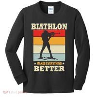 Biathlon Makes Everything Better Biathlon Kids Long Sleeve Shirt thumb 0