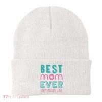 Best Mom Ever Happy Mother's Day Gift Beanie thumb 0
