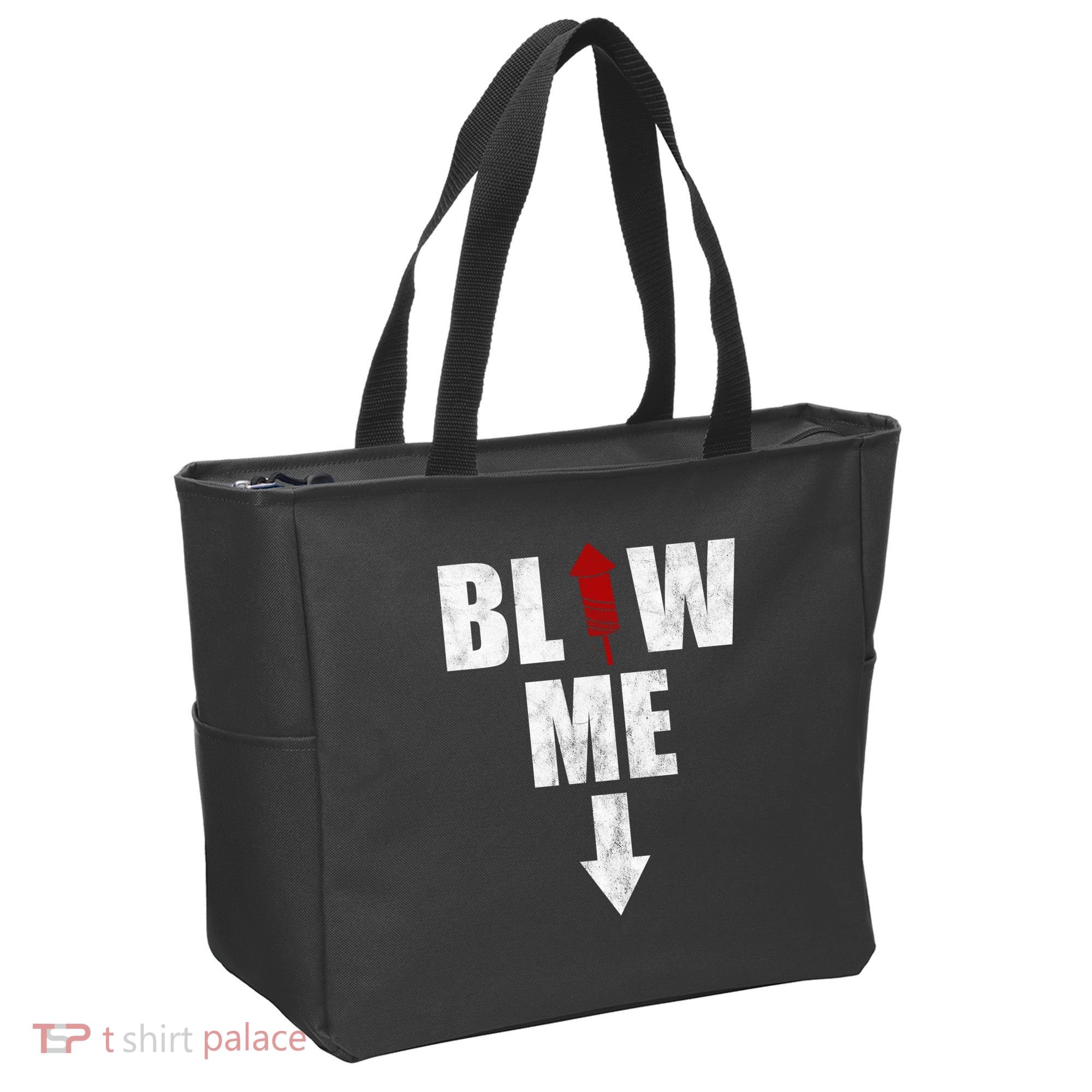 Blow Me Fireworks Firecracker Funny July 4th Tote Bag