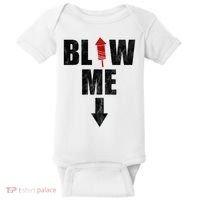 Blow Me Fireworks Firecracker Funny July 4th Baby Bodysuit thumb 0