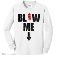 Blow Me Fireworks Firecracker Funny July 4th Kids Long Sleeve Shirt thumb 0