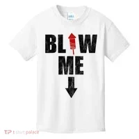 Blow Me Fireworks Firecracker Funny July 4th Kids T-Shirt thumb 0