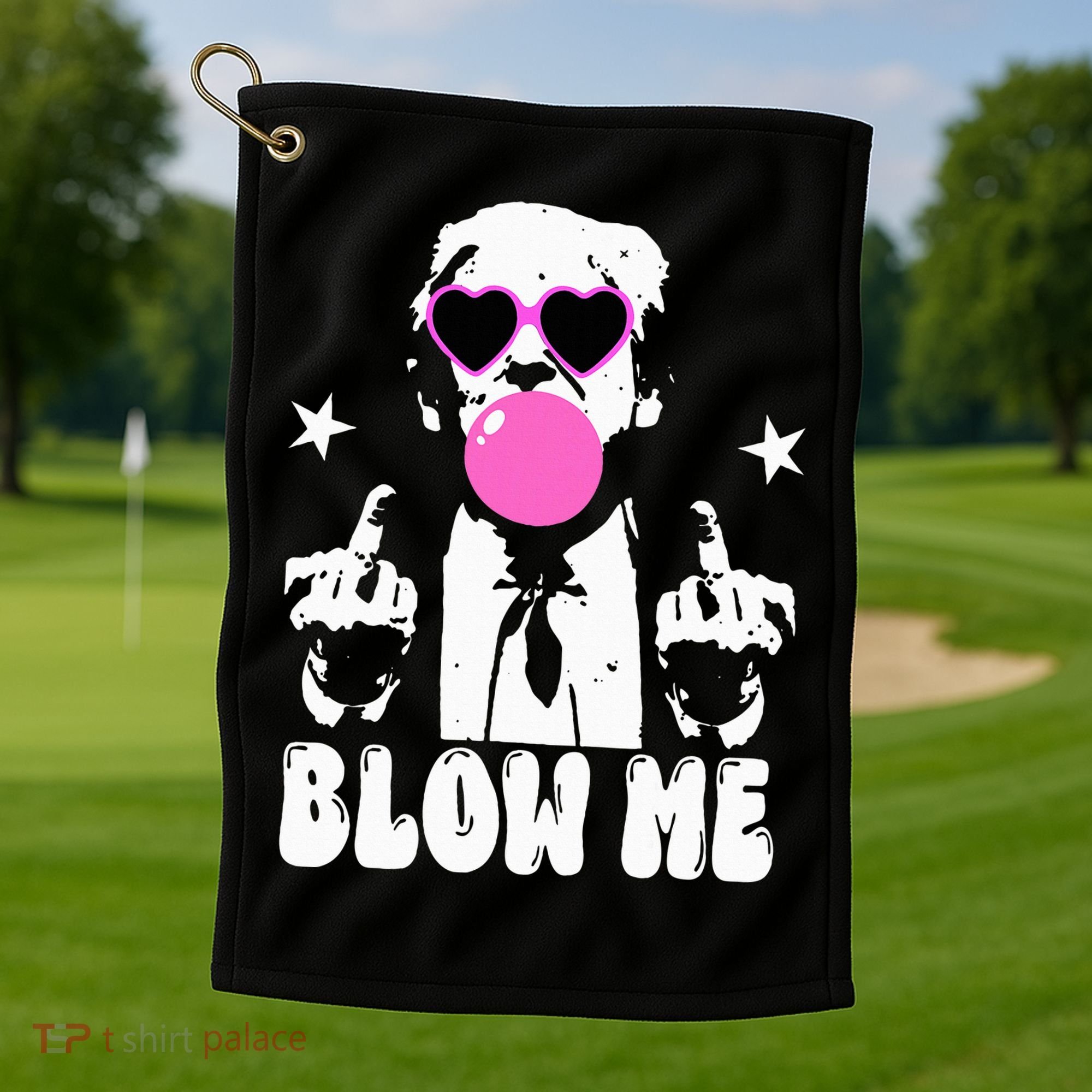 Blow Me Funny Trump Golf Towel