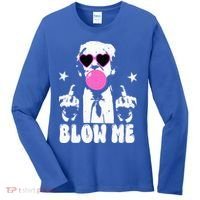 Blow Me Funny Trump Women's Long Sleeve Shirt thumb 0