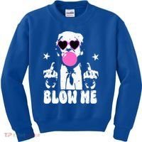 Blow Me Funny Trump Kids Sweatshirt thumb 0