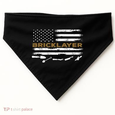 Brick Mason Funny Quote Bricklayer Masonry Construction US USA-Made Doggie Bandana