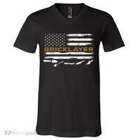 Brick Mason Funny Quote Bricklayer Masonry Construction US V-Neck T-Shirt thumb 0