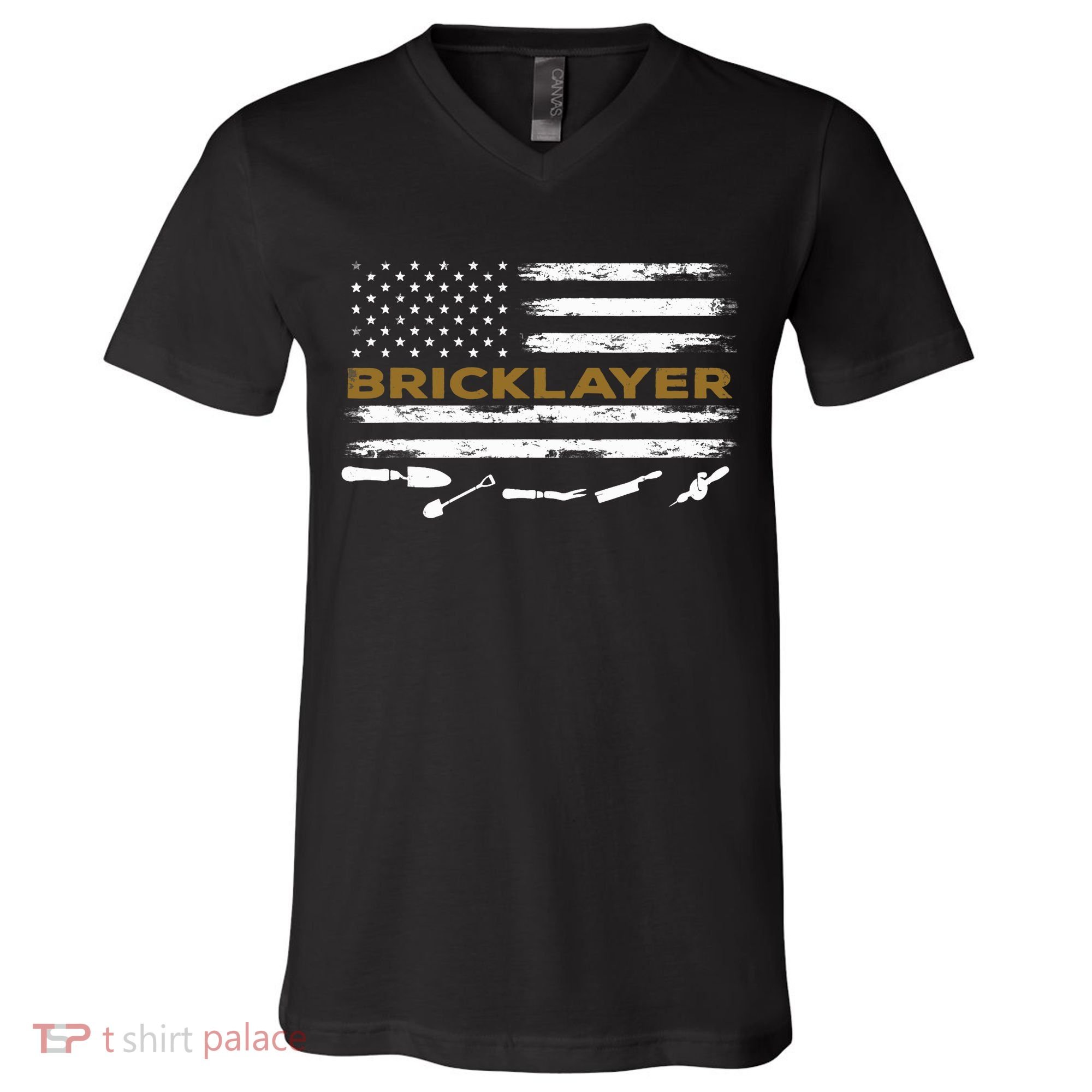 Brick Mason Funny Quote Bricklayer Masonry Construction US V-Neck T-Shirt
