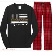 Brick Mason Funny Quote Bricklayer Masonry Construction US Long Sleeve Pajama Set thumb 0