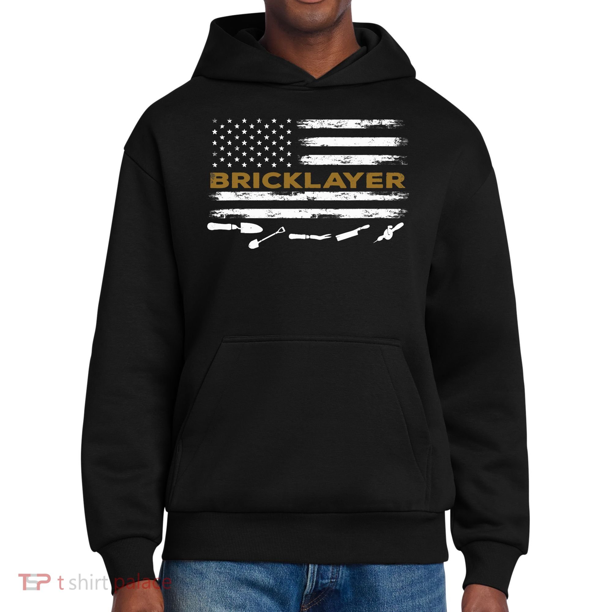 Brick Mason Funny Quote Bricklayer Masonry Construction US District V.I.T. Heavyweight Hoodie