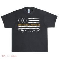 Brick Mason Funny Quote Bricklayer Masonry Construction US Urban Oversized Heavyweight T-Shirt thumb 0