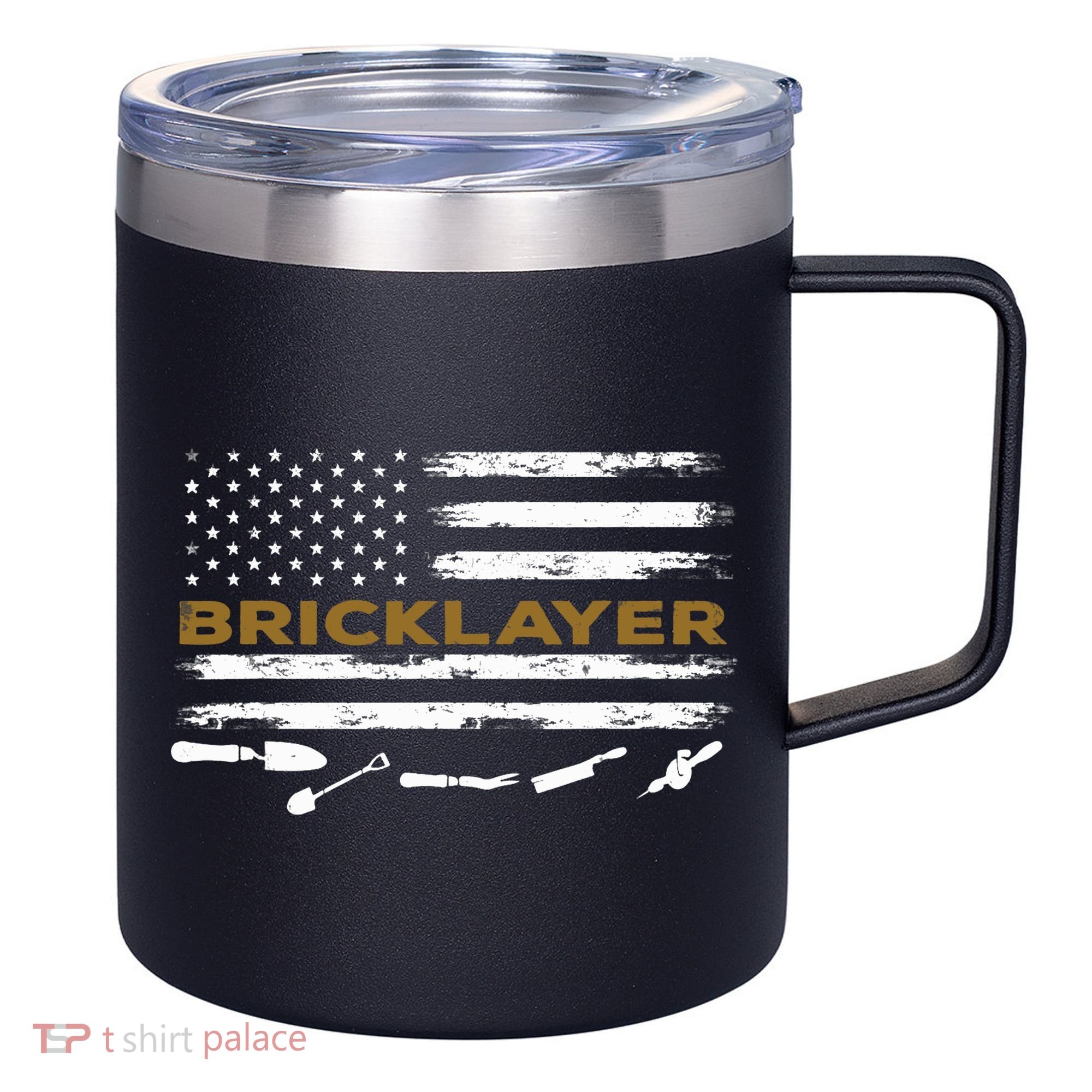 Brick Mason Funny Quote Bricklayer Masonry Construction US 12oz Stainless Steel Coffee Mug
