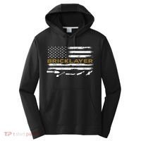 Brick Mason Funny Quote Bricklayer Masonry Construction US Performance Fleece Hoodie thumb 0