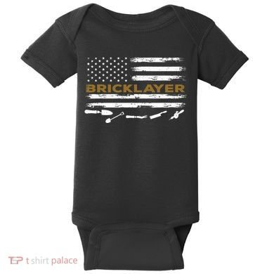 Brick Mason Funny Quote Bricklayer Masonry Construction US Baby Bodysuit