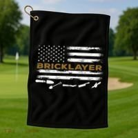 Brick Mason Funny Quote Bricklayer Masonry Construction US Golf Towel thumb 1