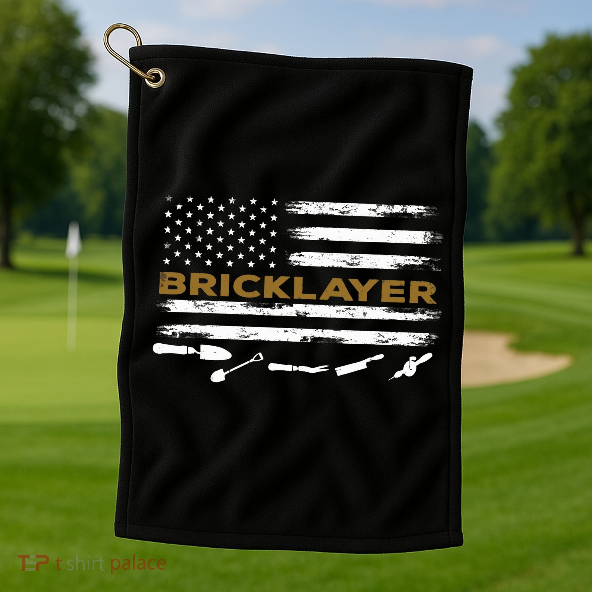 Brick Mason Funny Quote Bricklayer Masonry Construction US Golf Towel