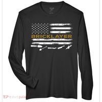 Brick Mason Funny Quote Bricklayer Masonry Construction US Zone Performance Long-Sleeve T-Shirt thumb 0