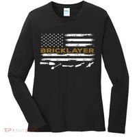 Brick Mason Funny Quote Bricklayer Masonry Construction US Women's Long Sleeve Shirt thumb 0