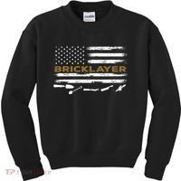 Brick Mason Funny Quote Bricklayer Masonry Construction US Kids Sweatshirt thumb 0