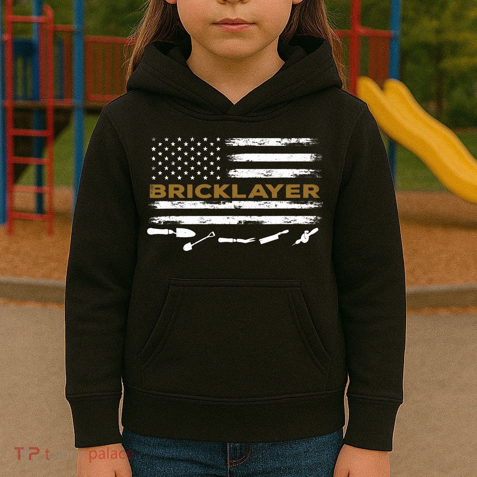 Brick Mason Funny Quote Bricklayer Masonry Construction US Kids Hoodie