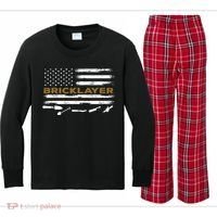 Brick Mason Funny Quote Bricklayer Masonry Construction US Kids Long Sleeve Plaid Pajama Set thumb 0