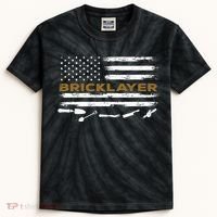 Brick Mason Funny Quote Bricklayer Masonry Construction US Kids Tie-Dye T-Shirt thumb 0