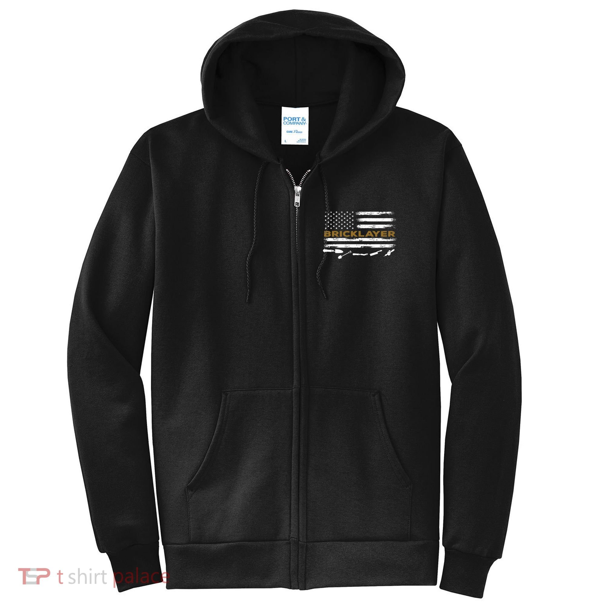 Brick Mason Funny Quote Bricklayer Masonry Construction US Full Zip Hoodie