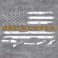 Brick Mason Funny Quote Bricklayer Masonry Construction US Women's Racerback Cropped Tank thumb 2