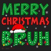 Bruh Meme Funny Saying Bro Greeting Teens Boy Christmas Women's Sweatshirt thumb 2