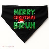 Bruh Meme Funny Saying Bro Greeting Teens Boy Christmas USA-Made Doggie Bandana thumb 0