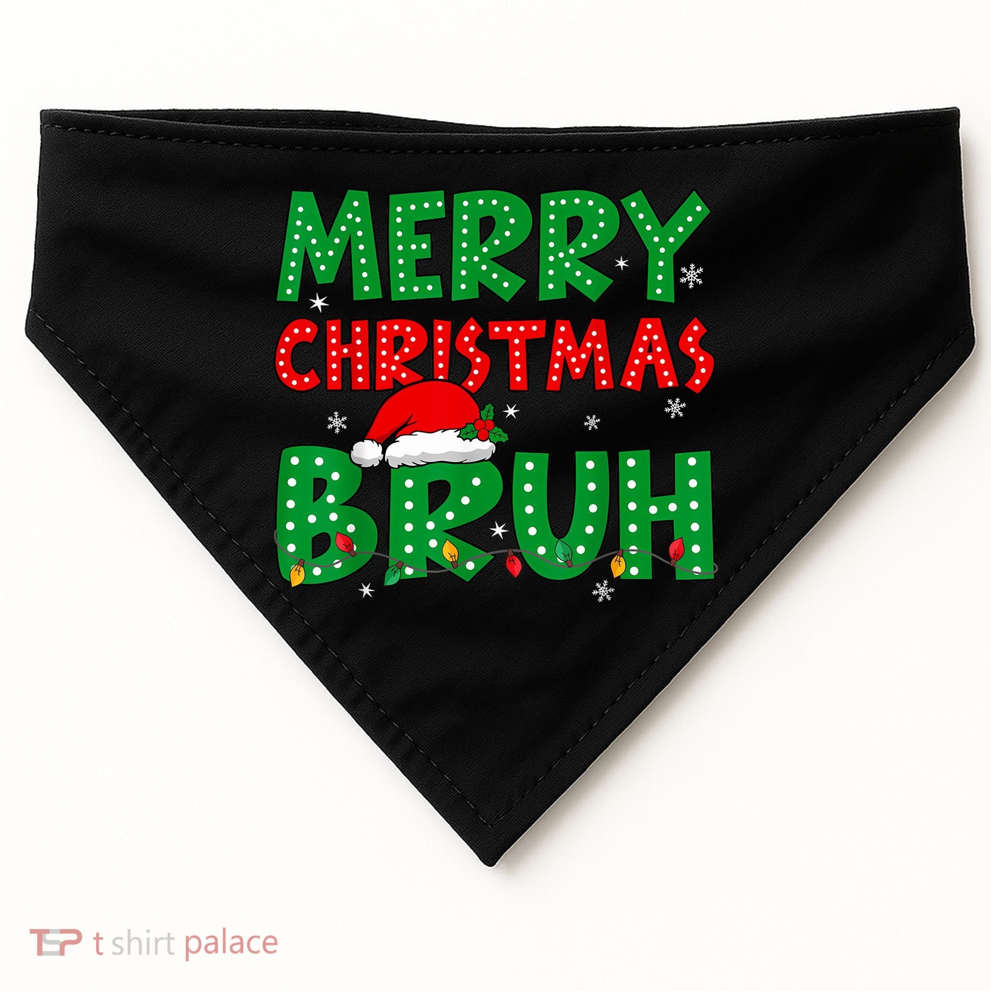 Bruh Meme Funny Saying Bro Greeting Teens Boy Christmas USA-Made Doggie Bandana