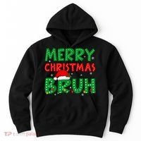 Bruh Meme Funny Saying Bro Greeting Teens Boy Christmas Hoodie thumb 0