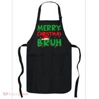 Bruh Meme Funny Saying Bro Greeting Teens Boy Christmas Apron thumb 0