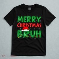 Bruh Meme Funny Saying Bro Greeting Teens Boy Christmas T-Shirt thumb 5
