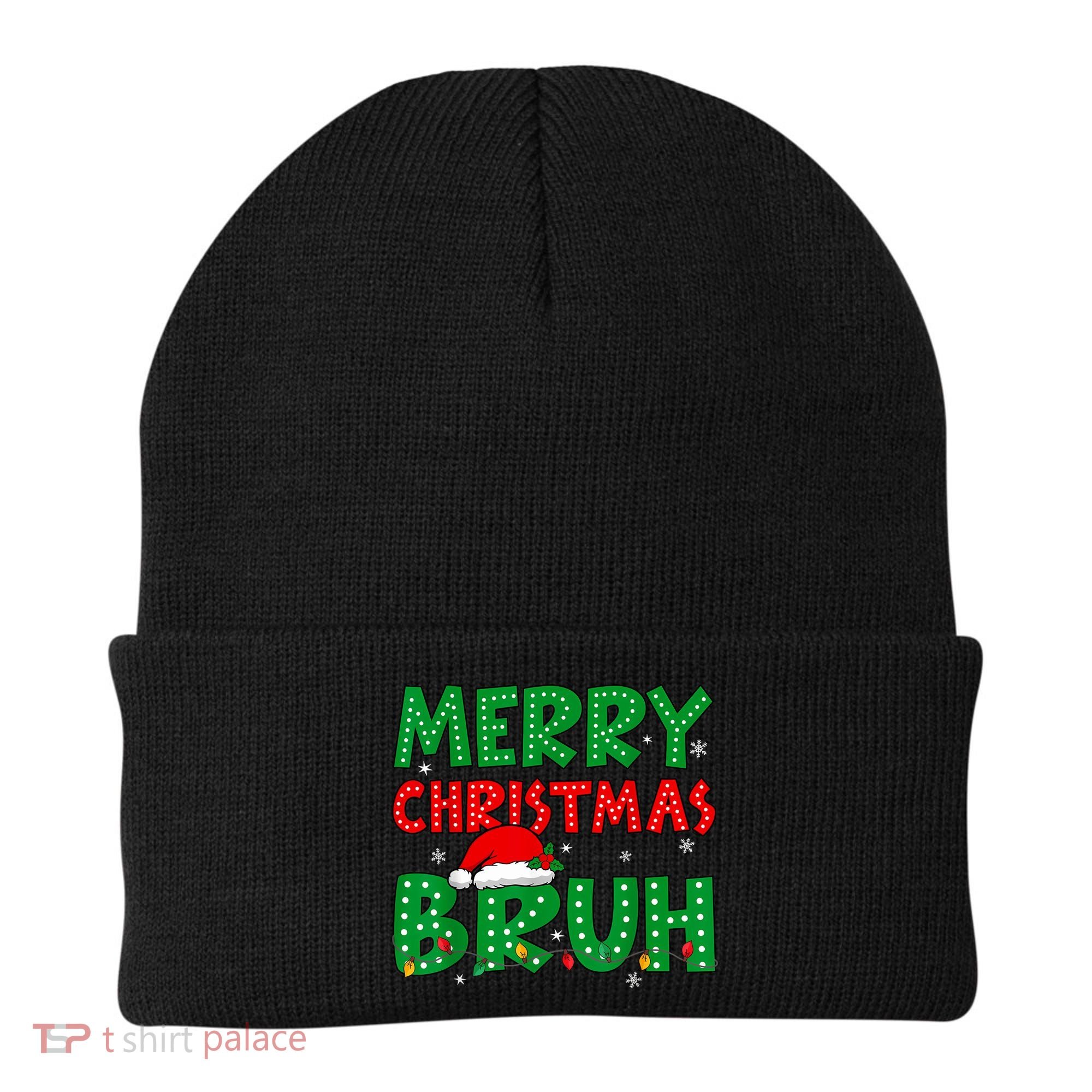 Bruh Meme Funny Saying Bro Greeting Teens Boy Christmas Beanie