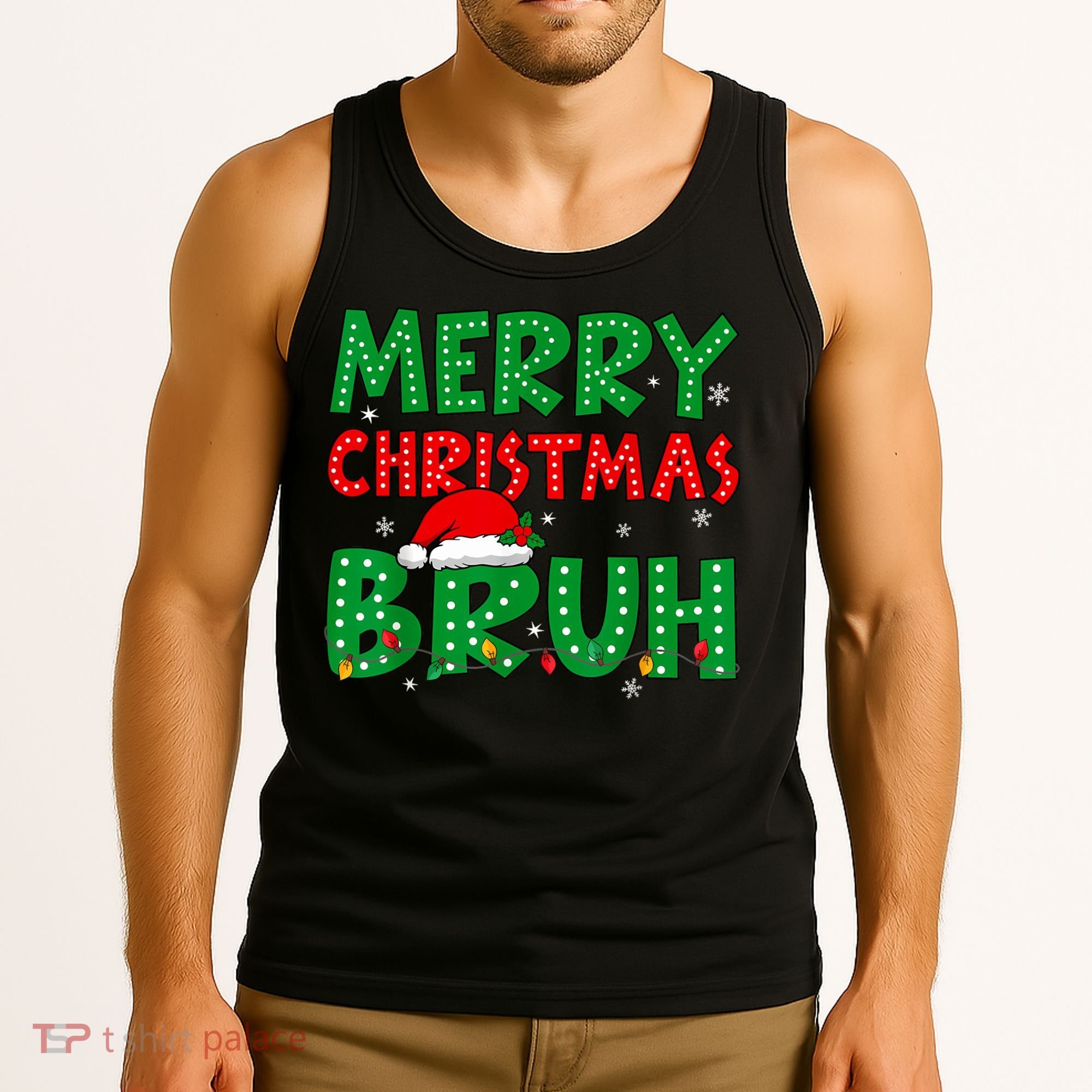 Bruh Meme Funny Saying Bro Greeting Teens Boy Christmas Tank Top