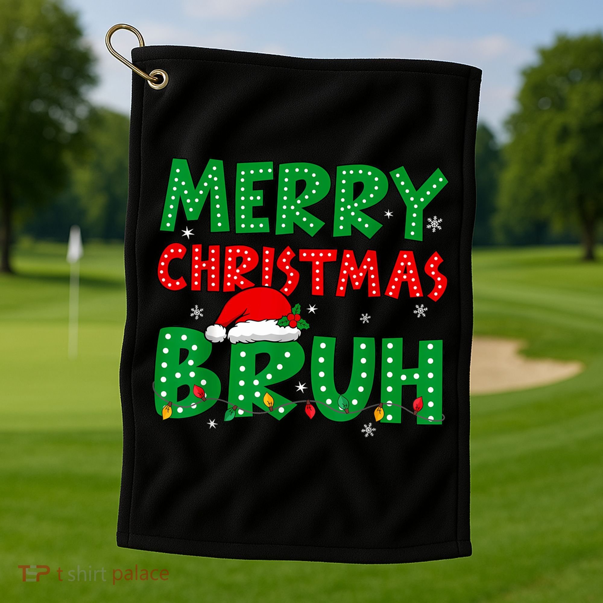Bruh Meme Funny Saying Bro Greeting Teens Boy Christmas Golf Towel