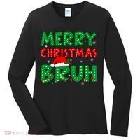 Bruh Meme Funny Saying Bro Greeting Teens Boy Christmas Women's Long Sleeve Shirt thumb 0