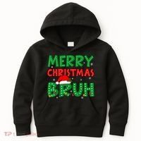 Bruh Meme Funny Saying Bro Greeting Teens Boy Christmas Kids Hoodie thumb 0