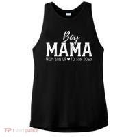 Boy Mama From Son Upto Son Down Funny MotherS Day Fun Mom Ladies PosiCharge Tri-Blend Wicking Tank thumb 0