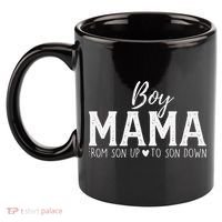 Boy Mama From Son Upto Son Down Funny MotherS Day Fun Mom 11oz C Handle Ceramic Mug thumb 2