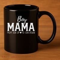 Boy Mama From Son Upto Son Down Funny MotherS Day Fun Mom 11oz C Handle Ceramic Mug thumb 3