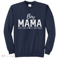 Boy Mama From Son Upto Son Down Funny MotherS Day Fun Mom Sweatshirt thumb 0